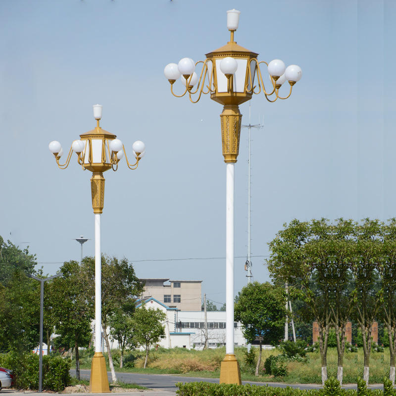 中华灯玉兰灯5米6米8米9火九头户外庭院灯景观灯高杆华灯多头路灯