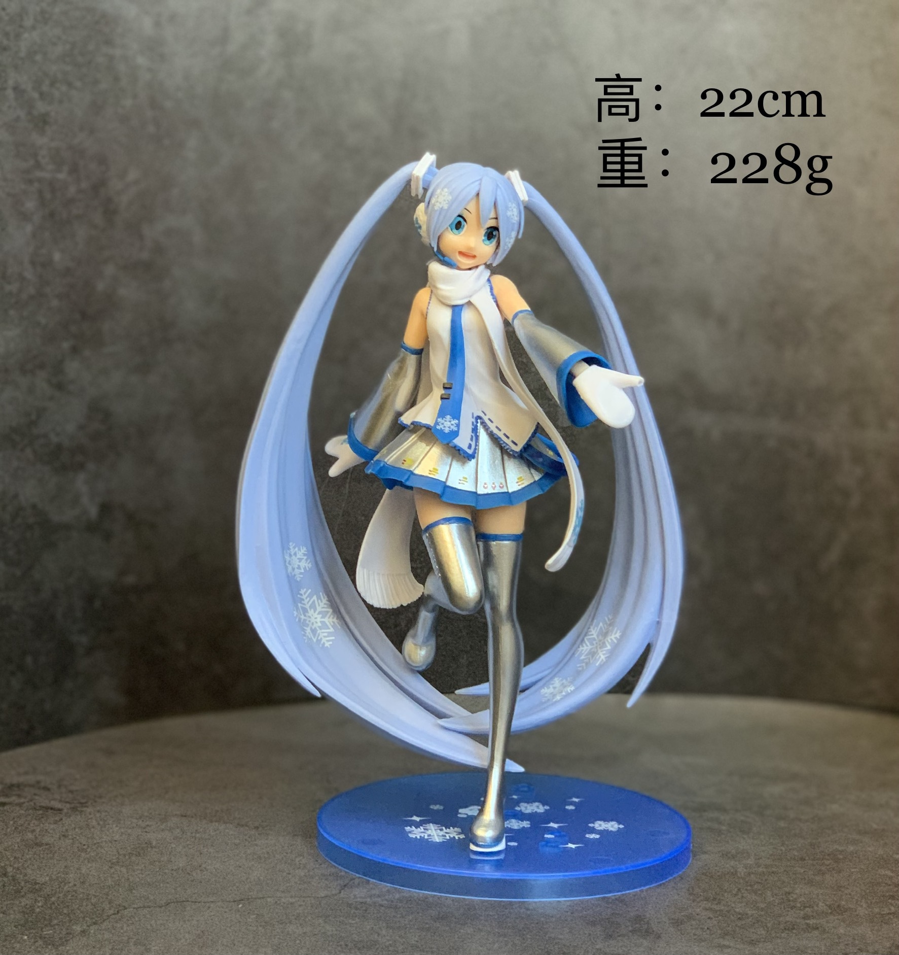 二次元动漫手办初音未来 雪miku 雪初音冰雪初音汽车摆件宅男玩偶