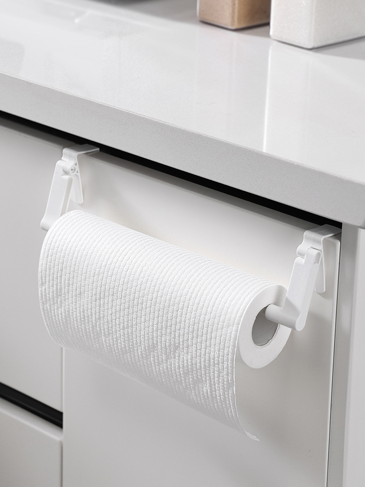 厨房橱柜纸巾架免打孔壁挂式卷纸架保鲜膜收纳架卫生间用纸挂架托