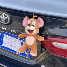 猫和老鼠玩偶车内外汽车后备箱摩托车尾部油箱车载挂件摆件小装饰