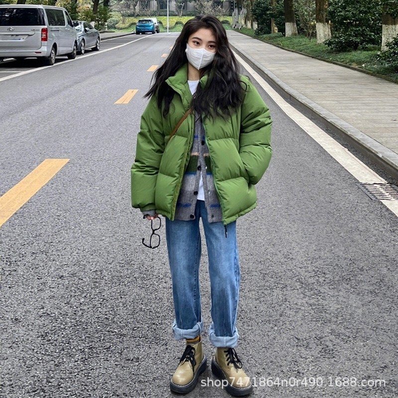 2023年反季羽绒服男女情侣款冬季加厚外套潮牌面包服厂家批发Y322