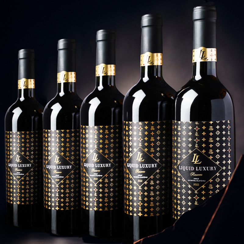 智利原瓶进口红酒葡萄酒珍藏级美乐6支装礼盒送礼13.5度微醺-阿里巴巴