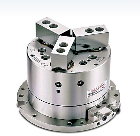 台湾chandox千岛後拉式(氣)油壓夾盤夾頭plve-06 08 10气动卡盘