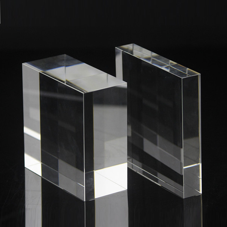方体水晶底座k9k5方块批发透明玻璃3d激光内雕黑水晶方体白坯摆件