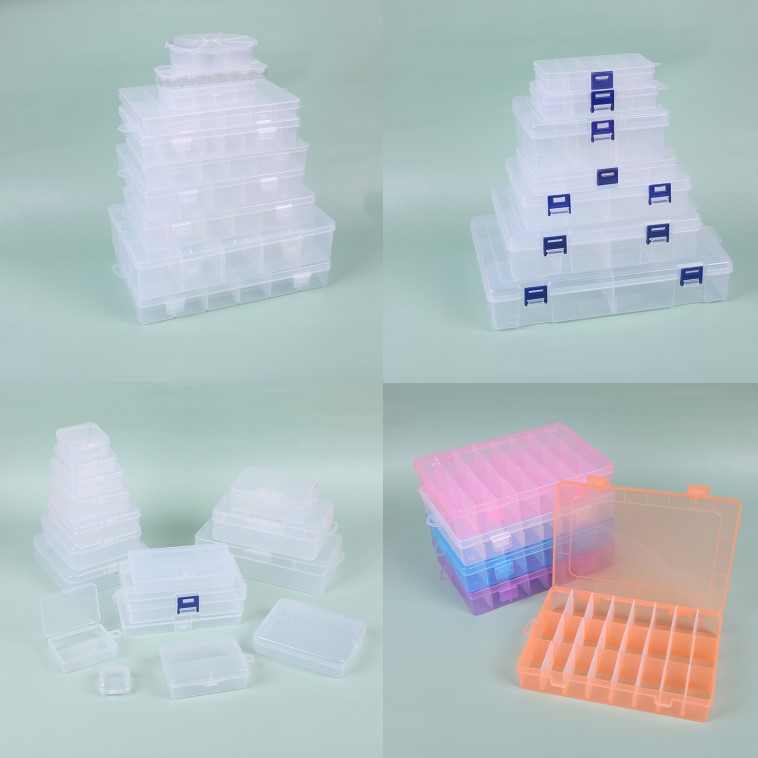 5 Strictly Selected Free Shipping Sample Multi-Grid Partition Screw Finishing Plastic Box Hardware Electronic Components Parts Storage Box