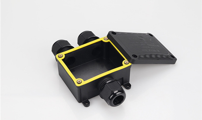 ip68户外三通防水接线盒塑料电缆分线盒路灯地埋灌胶防水盒跨境