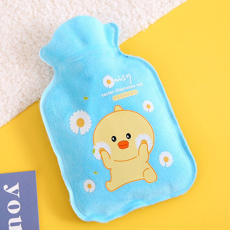 Cartoon Plush Hot Water Bag Student Portable Water Injection Hot Water Bottle Cute Mini Hand Warmer Girl Warm Belly Compress