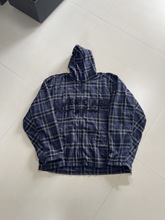 毒家现货正确版本高品质BL家新款紫格子拉链连帽夹克外套男女同款