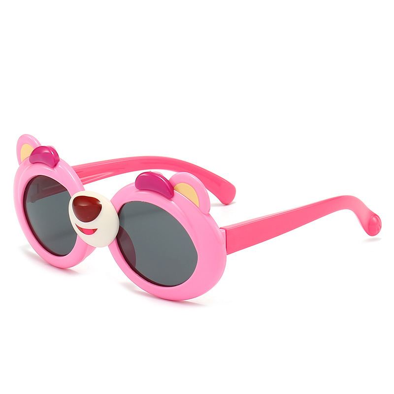 New Children's Polarized Sunglasses Boys and Girls Cartoon Strawberry Bear Sunglasses Student Party Decorative Mirror in Stock Wholesale