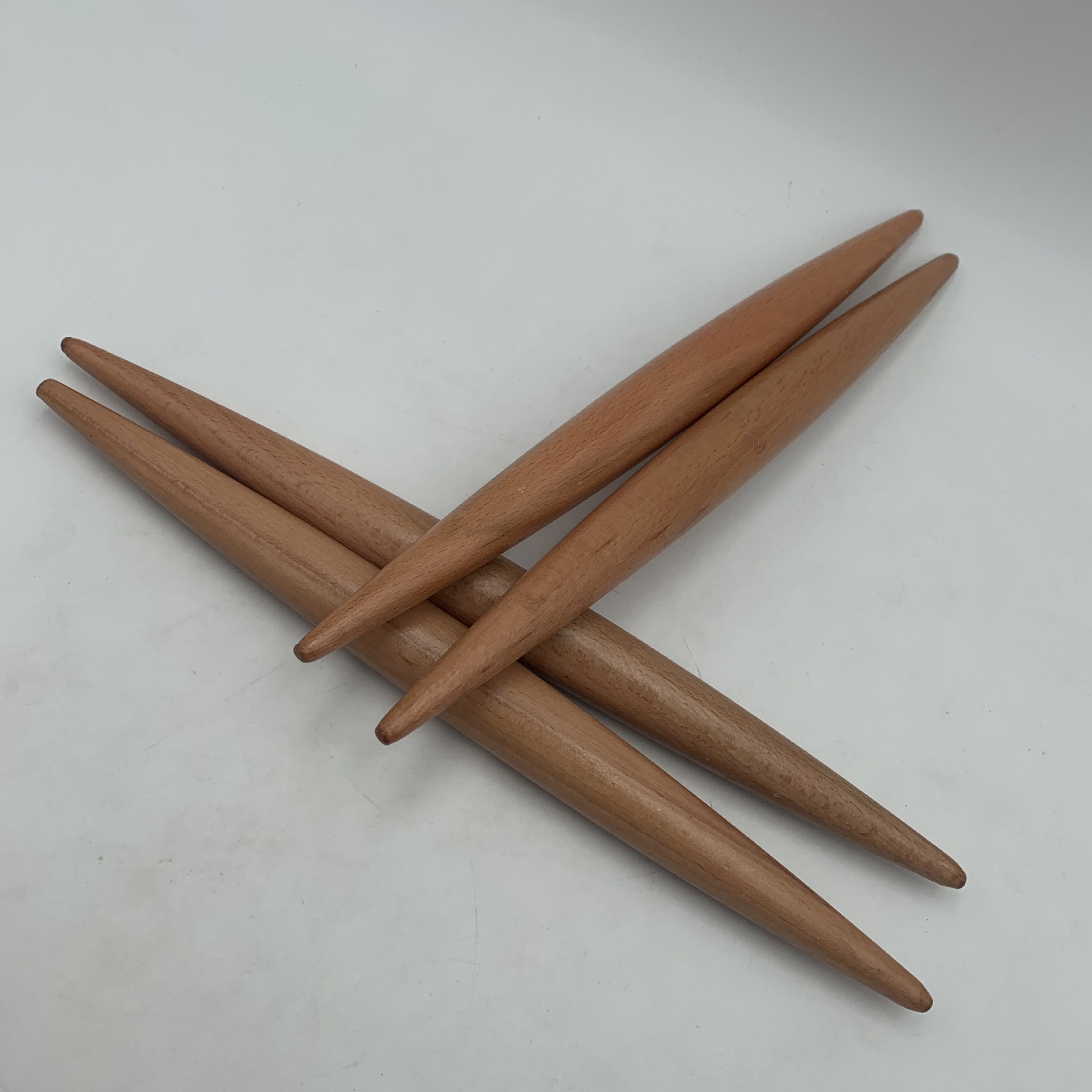 尖头面杖实木擀面杖饺子皮压面棍厂家货源两元店百货批发