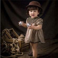 儿童摄影服装韩版影楼时尚英伦服半岁周岁双胞胎拍照写真宝宝服饰