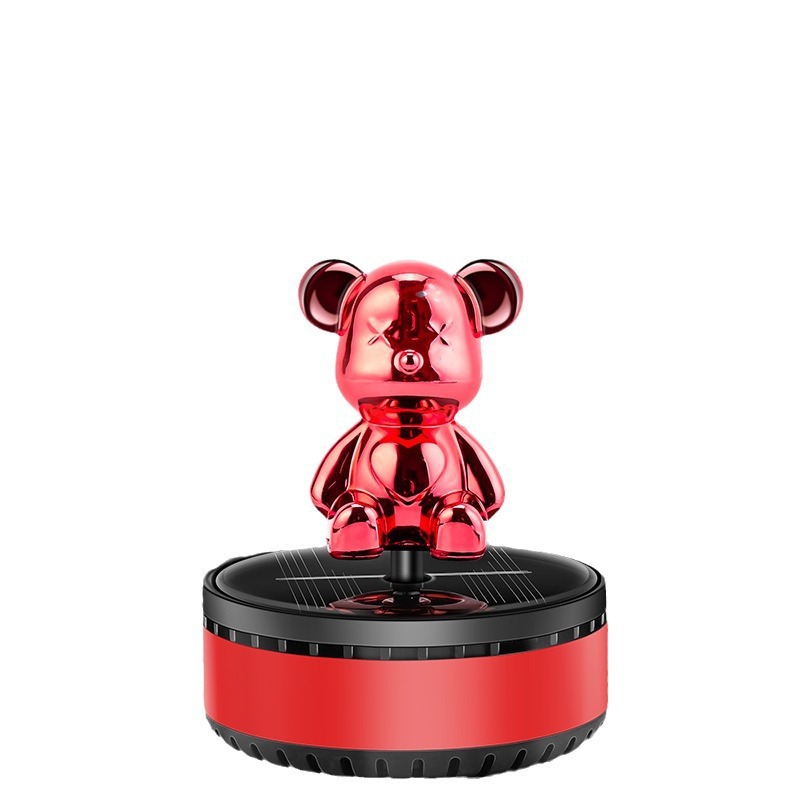 Creative Car Aromatherapy Violent Bear Dashboard Solar Rotating Perfume Car Accessories High-Grade Car Decoration