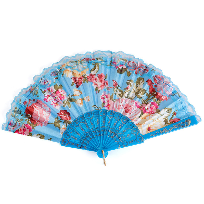 Peony Lace Women's Folding Summer Fan Dance Performance Photography Photo Props Folding Fan