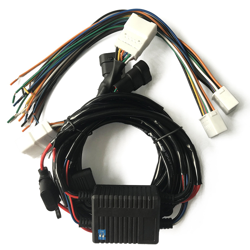 汽车大灯改装透镜固态线束大功率四头线组一拖四线组-阿里巴巴