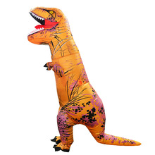 成人儿童亲子服装节日派对跨境货源一件起批恐龙服霸王龙充气服