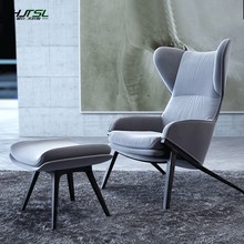 单人小户型布艺轻奢玻璃钢卡西纳椅 后现代简约设计师懒人沙发椅
