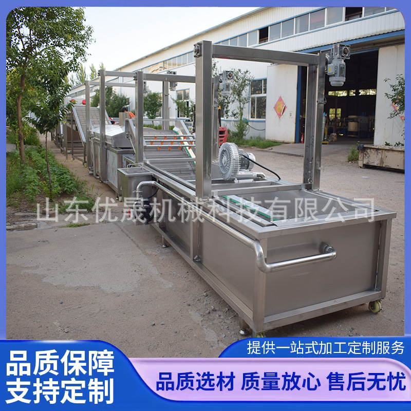 桑芽菜清洗漂烫蒸煮机 蔬菜漂烫杀青流水线 海鲜蒸煮冷却设备