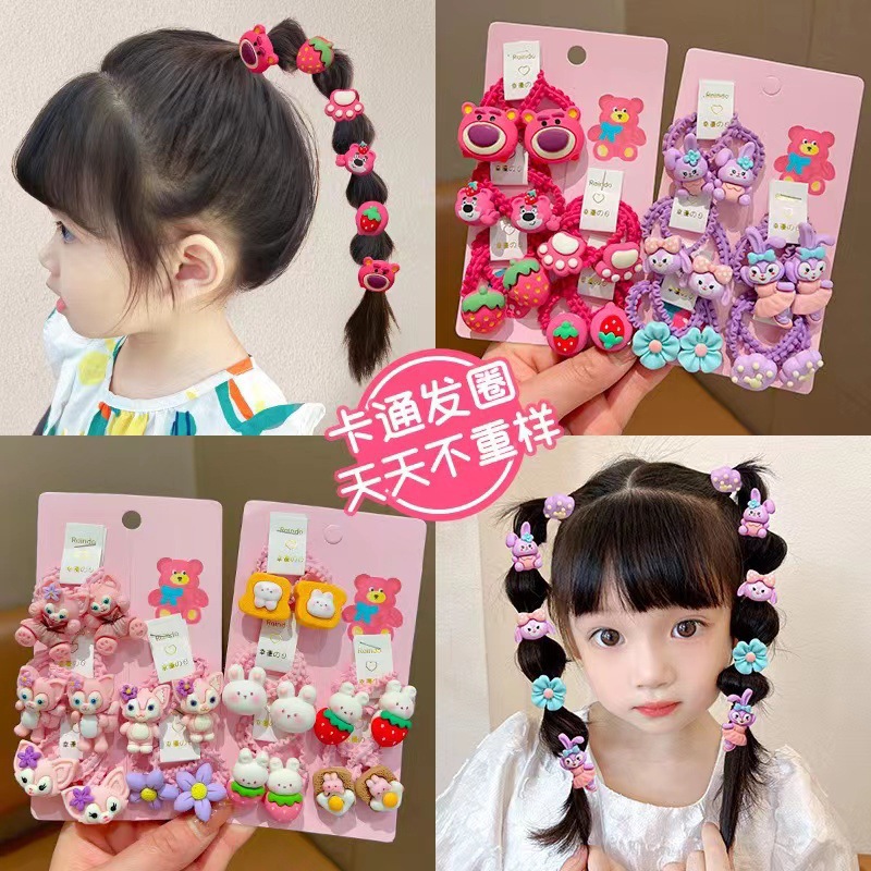 Little Girl's Braid Does Not Hurt Hair Band Girl's Baby Children's Cute Cartoon Hair Band Baby Rubber Band Hair Accessories