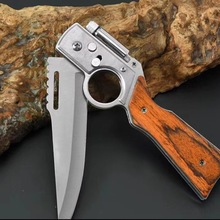 不锈钢高硬度折叠带灯 AK型号户外折叠刀 户外小刀 水果刀