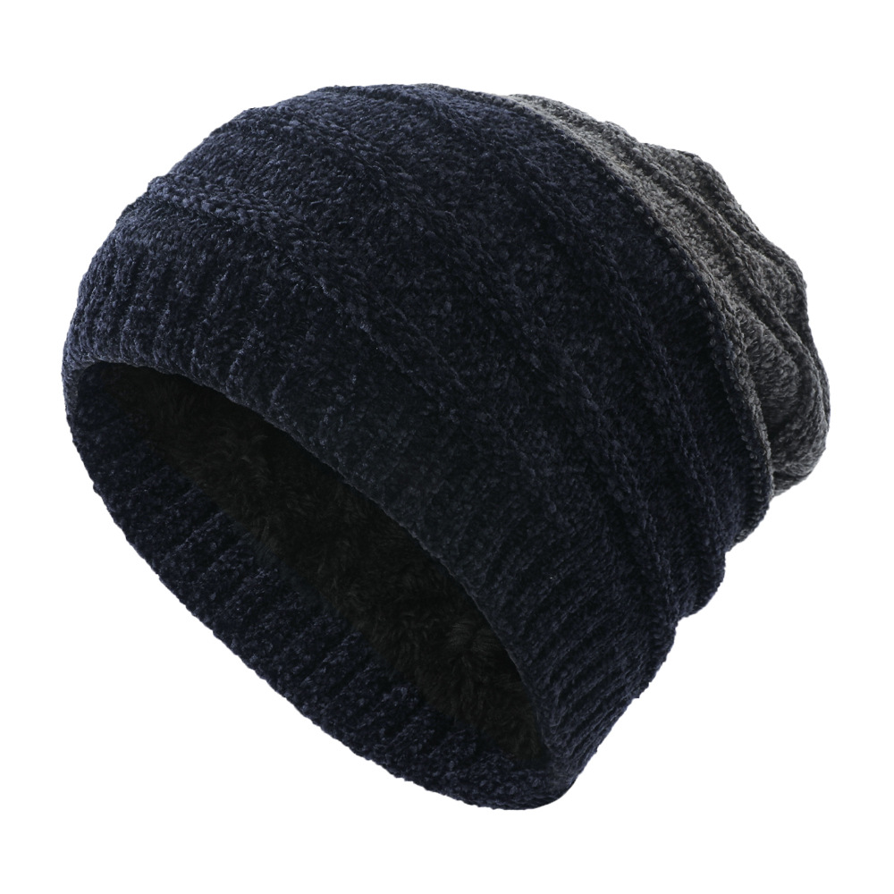 Hat Men's and Women's Winter Outdoor Knitted Hat Warm Wool Hat Autumn and Winter Fleece Pullover Cap Baotou Earmuffs Hat