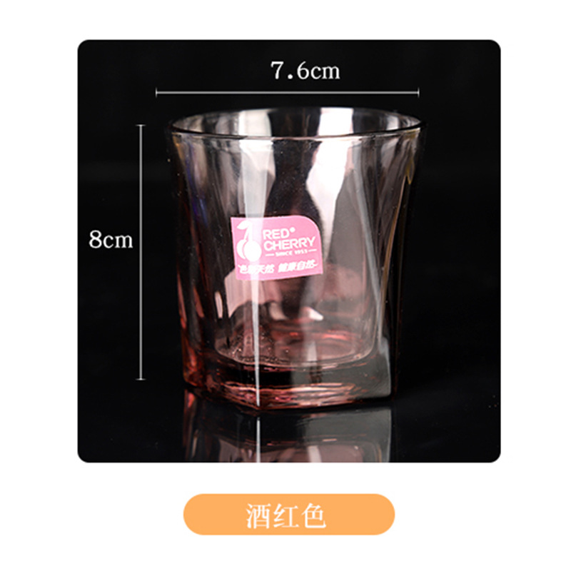 Factory Supply Wholesale Glass Cup Colorful Transparent Cup Crystal Whiskey Beer Steins Hotel Glass Water Cup