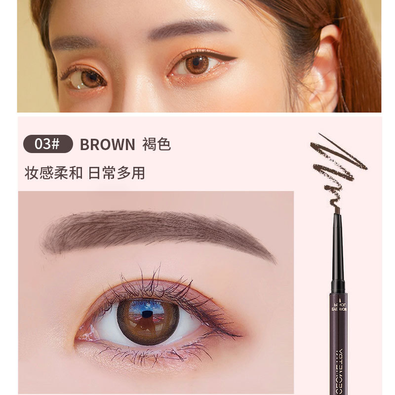 Colour Geometry Double Head Extremely Thin Eyebrow Pencil Natural Long Lasting Easy Color Factory Direct Sales 904