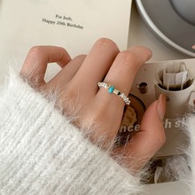 韩版小众设计感碎银子弹力绳戒指女ins简约风时尚个性指环2022款
