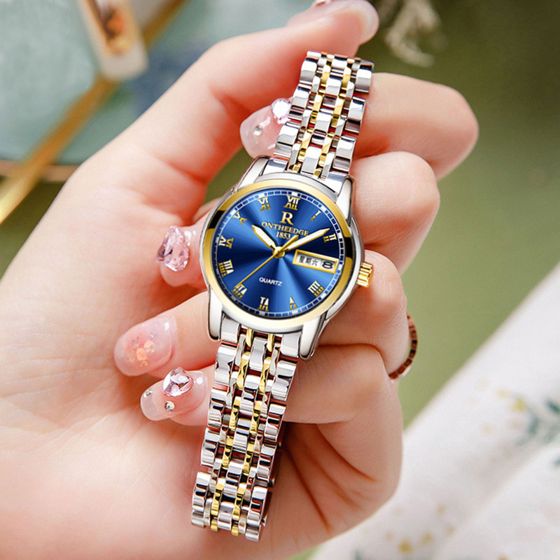 瑞士正品女士手表小众轻奢女式学生防水日历高颜值送女友石英腕表