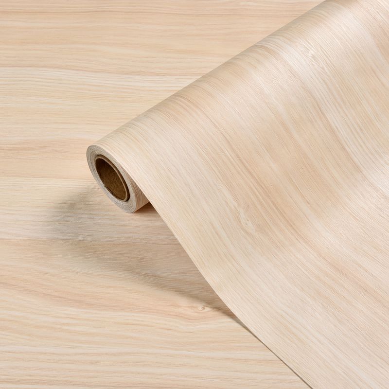 自粘橱柜装饰贴纸仿松木纹防水墙纸衣柜子改色贴膜旧家具翻新