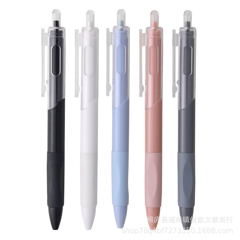 Press Skin Tag Remover Quick-Drying Brush Pen St Head Gel Pen Advertising Marker Printable Logo High Quality Zipper Head Refill