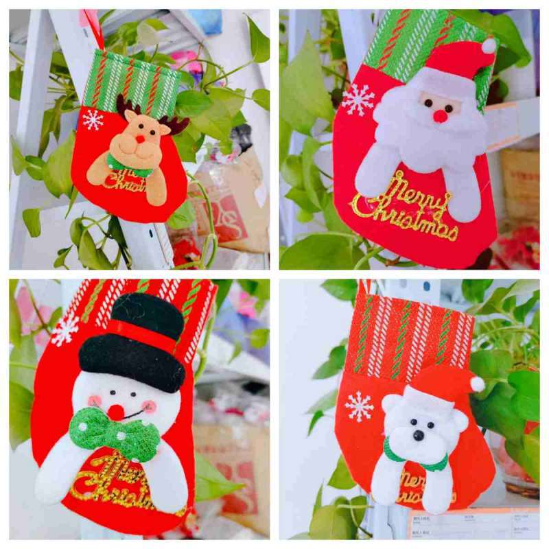 Christmas Stockings Children Snowman Christmas Stockings Gift Bag Christmas Decoration Christmas Tree Pendant Children Candy Bag