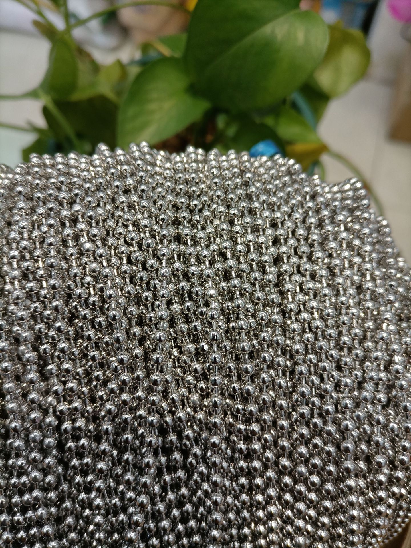 14排8号半圆排钻abs仿珍珠多排线钻手工diy婚庆圣诞塑料电镀网钻-报价