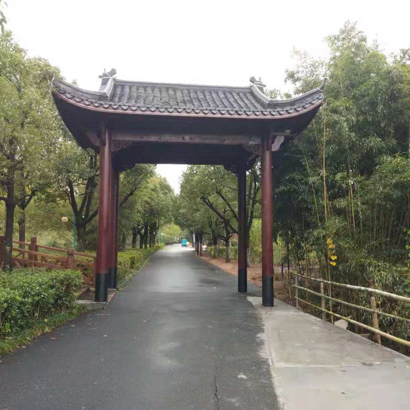 防腐木安装图片