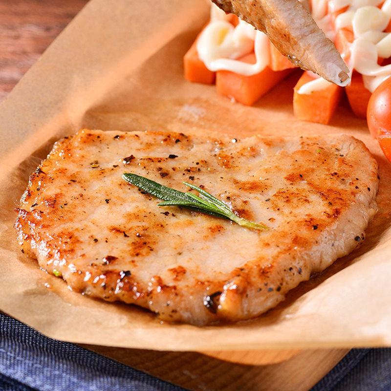 鼎一黑椒肉眼脆皮猪扒1kg/10片汉堡家庭餐饮大猪排半成品外卖食材