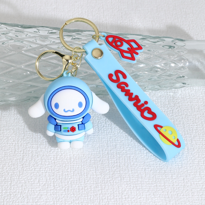 Cartoon Space Crossdressing Sanrio Keychain Pendant Cute Clow M Car Doll Silicone Pendant Small Gift