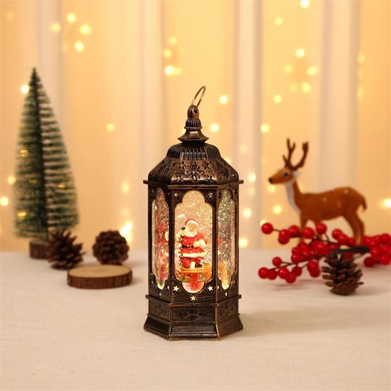 Creative Christmas Children's Gift Rotating Elderly Water Oil Lamp