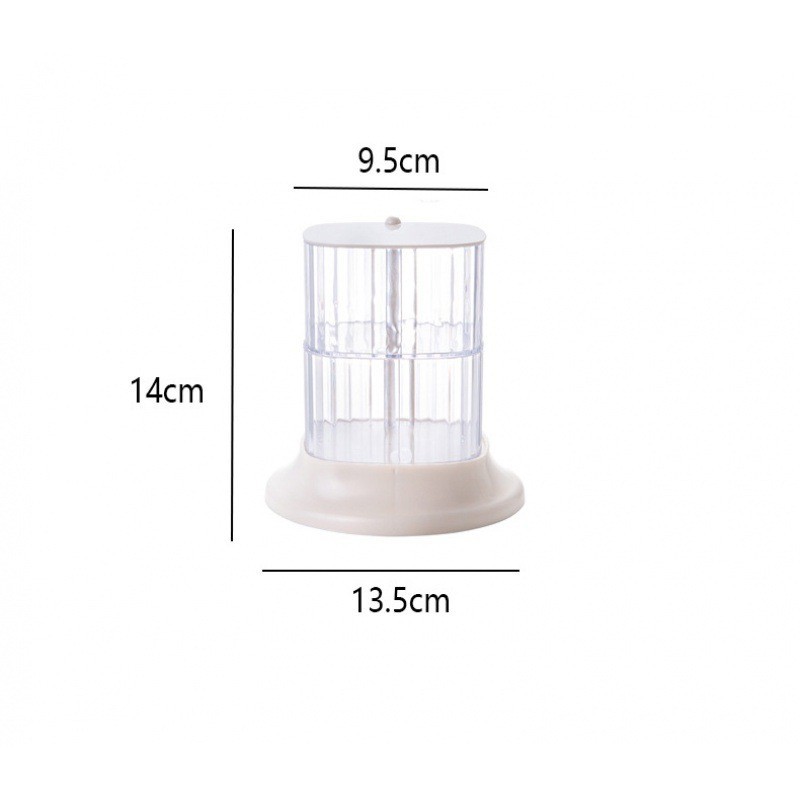 Makeup Brush Storage Bucket Rotating Pen Holder Transparent Acrylic Box Cosmetics Storage Box Desktop Accessories Storage Wholesale