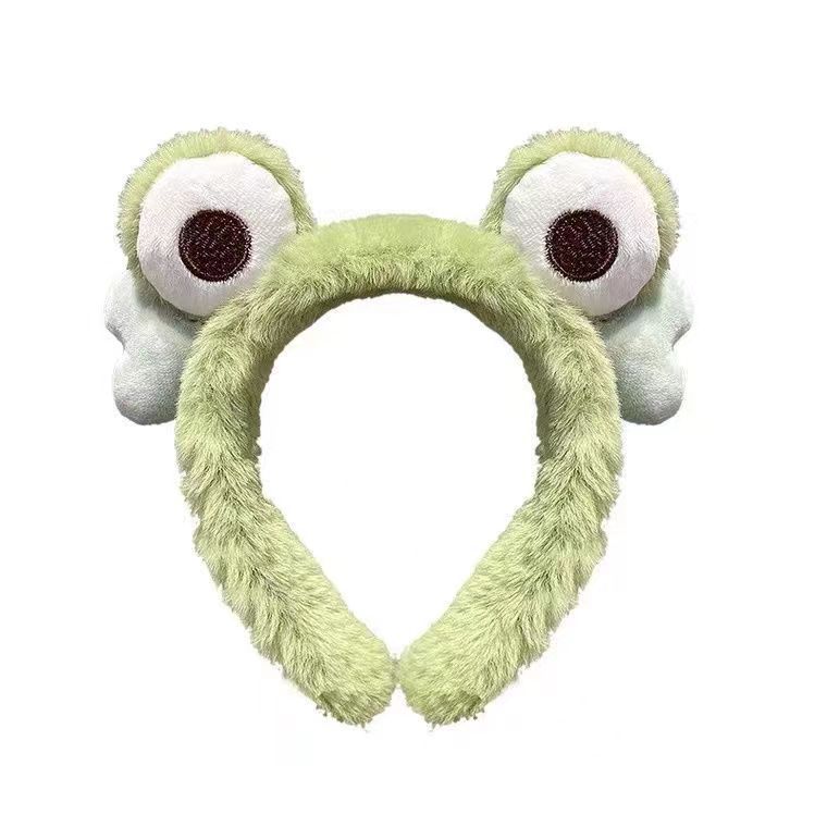 2022 New Internet Celebrity Autumn and Winter Funny Frog Headband Female Cute Big Eye Headband Personality Strawberry Hair Accessories Wholesale