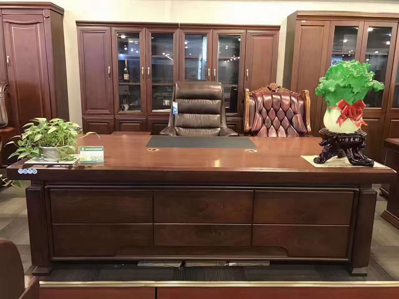 老板桌办公桌简约中式油漆大班台单人主管经理总裁办公室桌椅组合