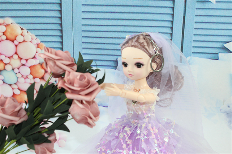 梦幻公主带头纱4d真眼洋娃娃女孩过家家生日礼物创意手工网红娃娃