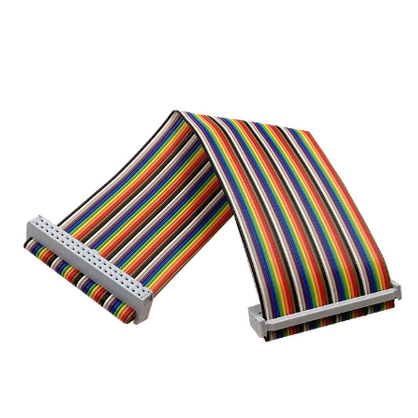 彩色40p排线 40p彩排线 20cm长 兼容b  彩虹排线 diy用