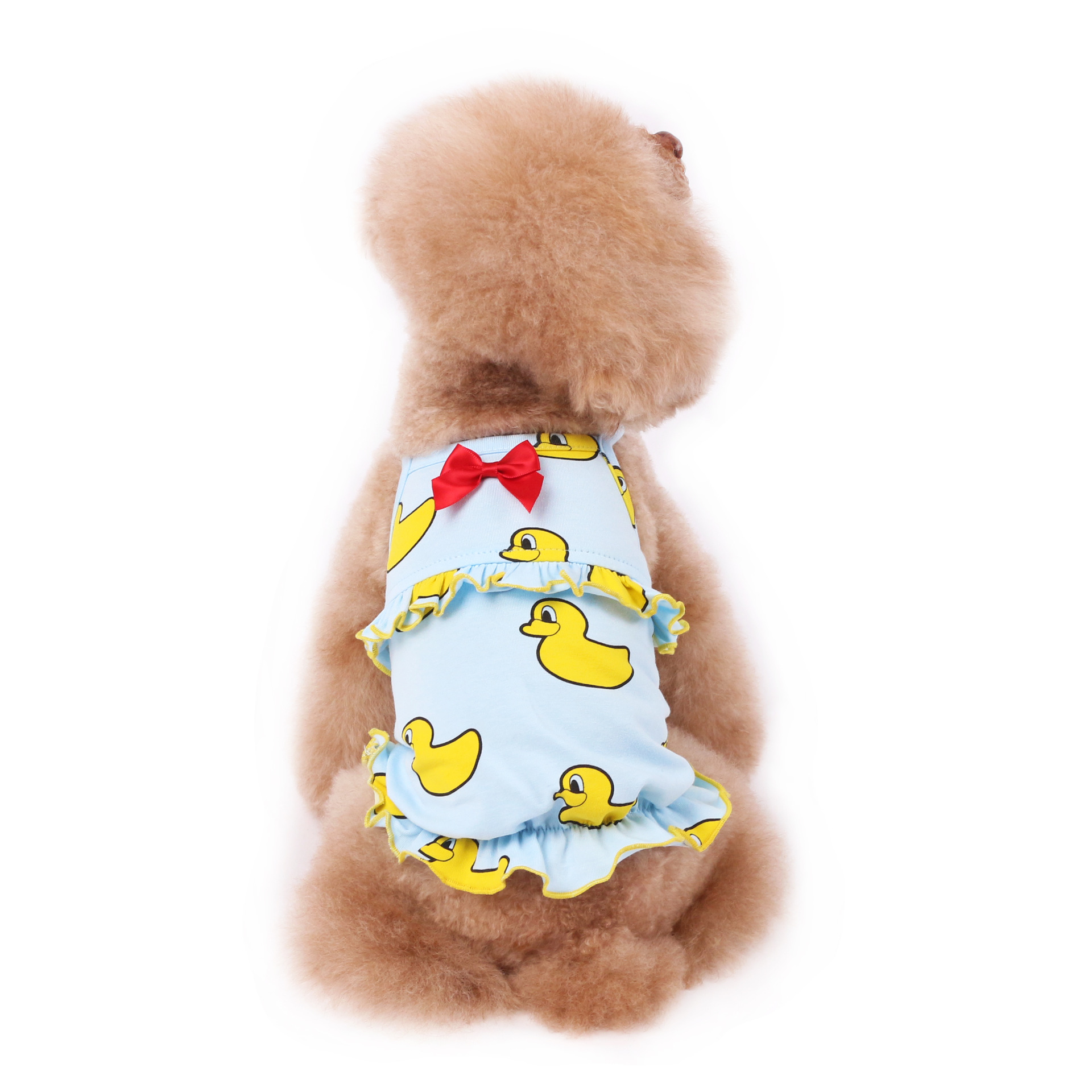 【两件批发】春夏宠物衣服背心纯棉小鸭子印花吊带裙狗狗衣服裙子