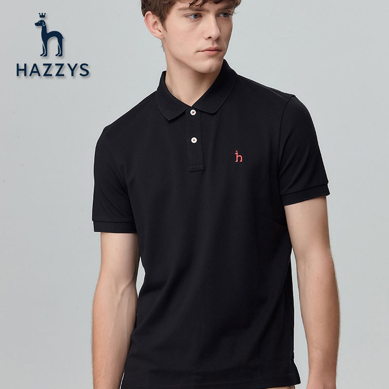 hazzys哈吉斯polo衫男士短袖新款商务休闲翻领潮 高端高品系列