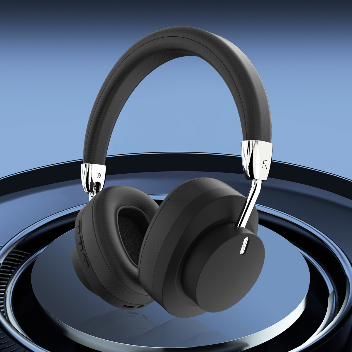 跨境私模b40舒适头戴式蓝牙耳机 重低音立体声金属type-c无线耳机