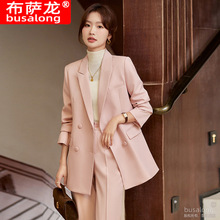 2023新款布萨龙busalong女长袖职业西服西裤正装套装工作服女6388