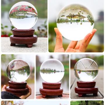 白水晶球招财风水透明水晶球摄影拍照家居装饰品镇宅风水镇宅摆件