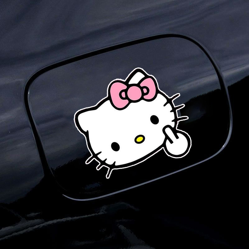 凯蒂猫hellokitty卡通可爱贴个性车身遮挡划痕电动车摩托装饰