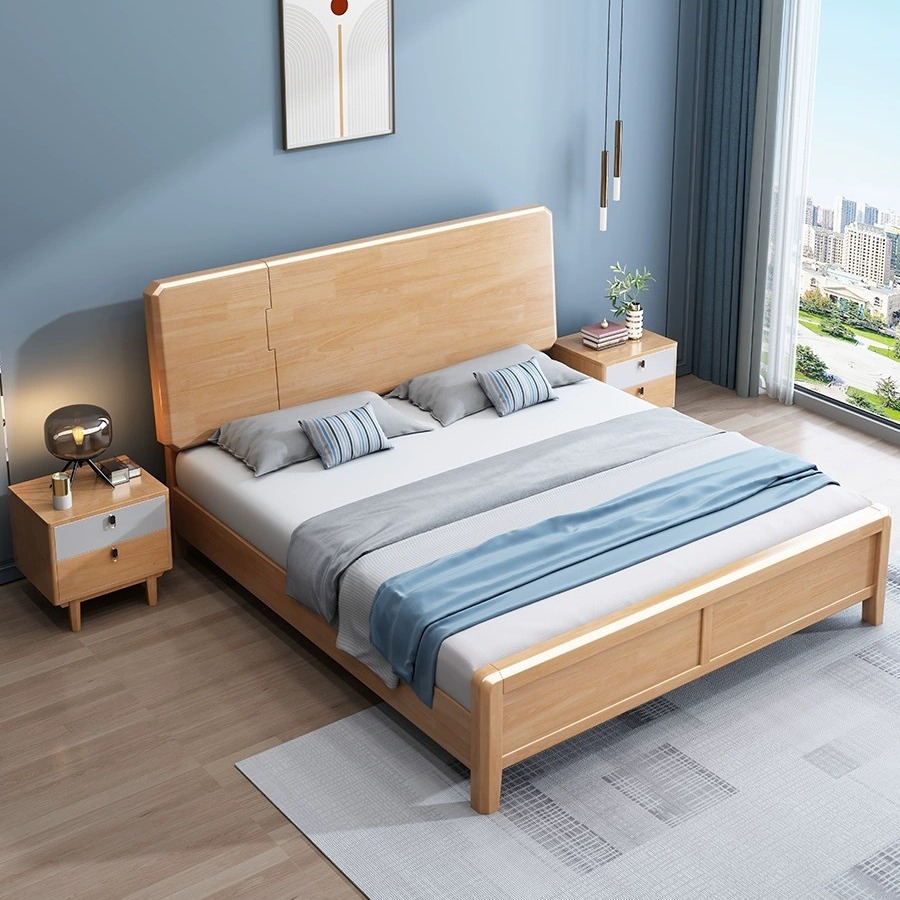 2023新制造商被子酒店木制单人床带抽屉床上用品套装卧室家具特大