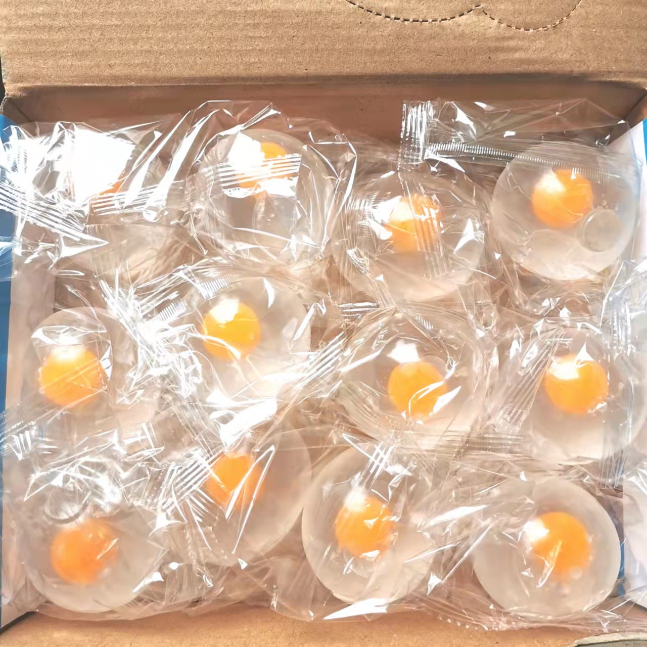 Creative Whole Toy Simulation Egg Stress Relief Toy TPR Transparent Compressable Musical Toy Stall Direct Sales