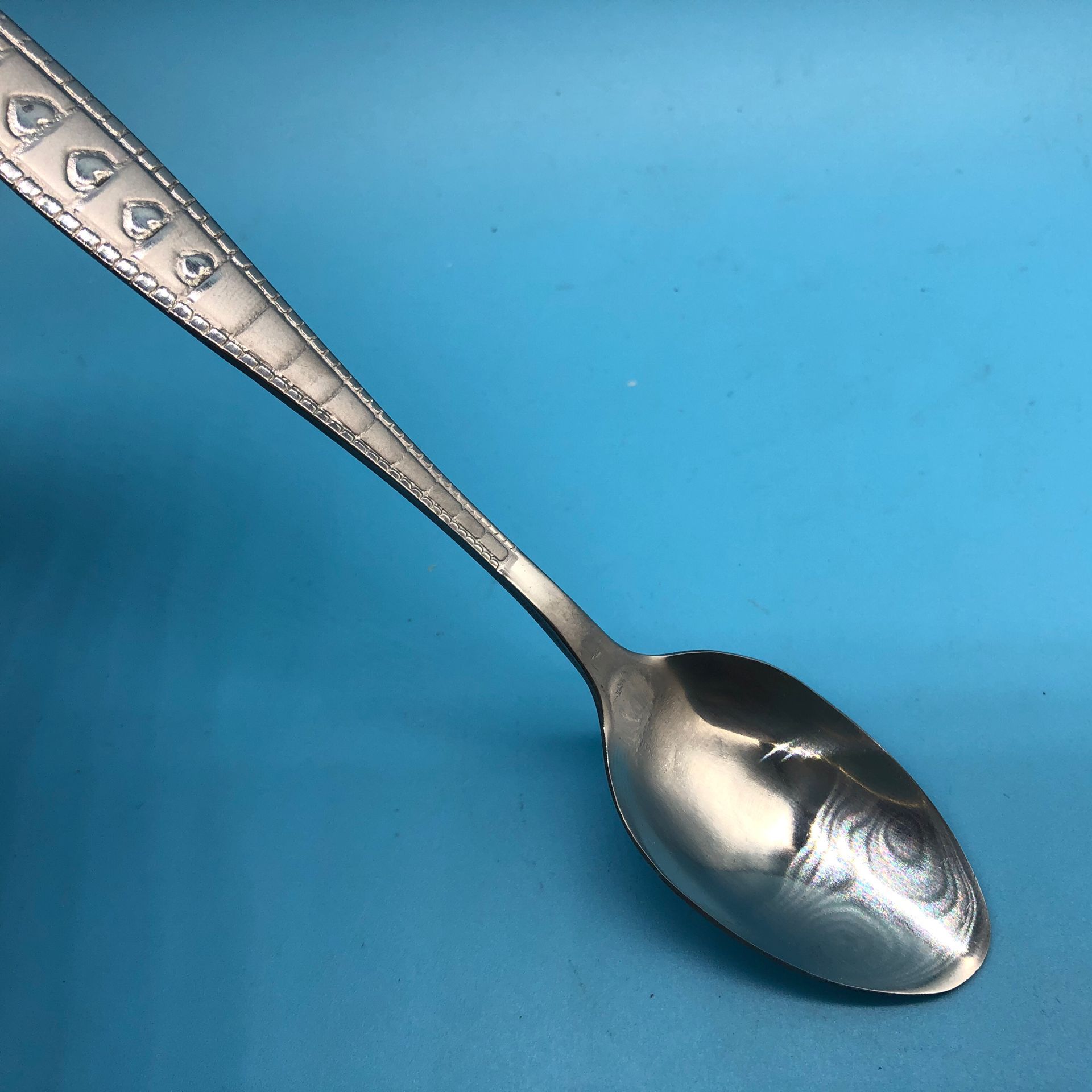 刻花镀金小铁更 精抛光加厚款小勺子调羹小铁勺 畅销地摊货源赠品